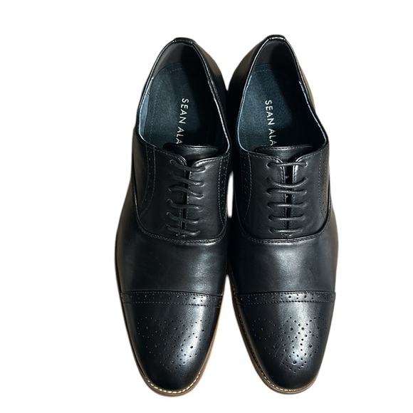Sean Alan shoes,men,NEW,size12. Black oxford phoenix cap toe,brown /tan heel - Picture 11 of 13